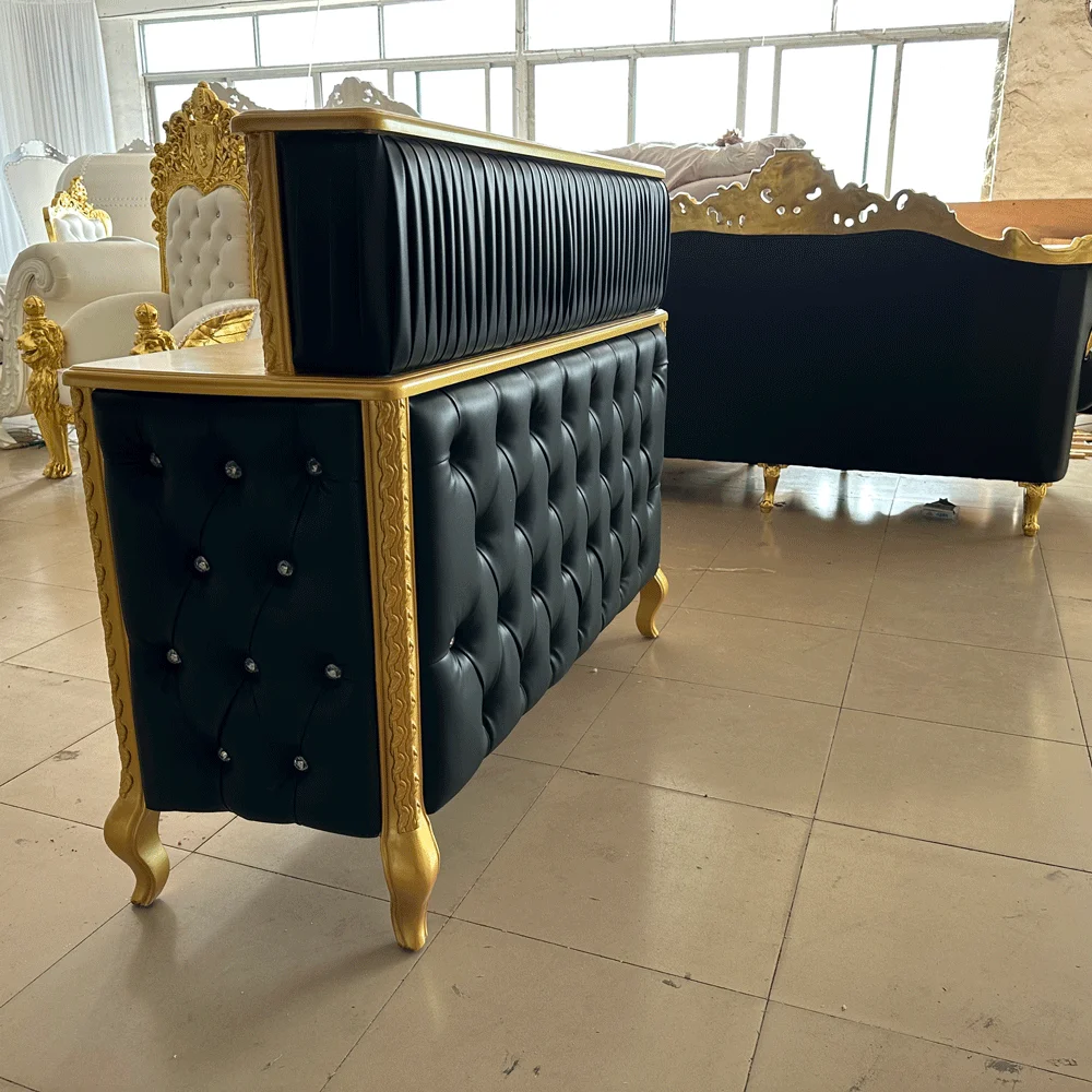 Luxury White Velvet Curved Sofa Chaise Lounge with Gold Base for Hotel Wedding Home Furniture