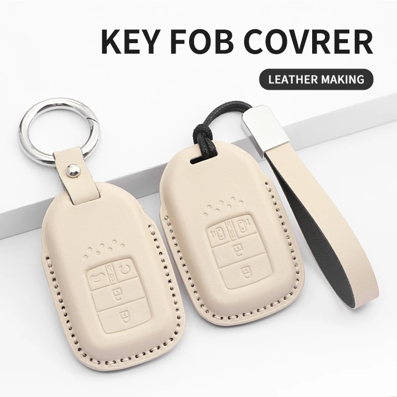 

Leather Car Key Case For Honda Civic CRV HRV Accord Pilot fit Freed Vezel Odyssey 2018-2022 Spada Freed Accessories Keychain