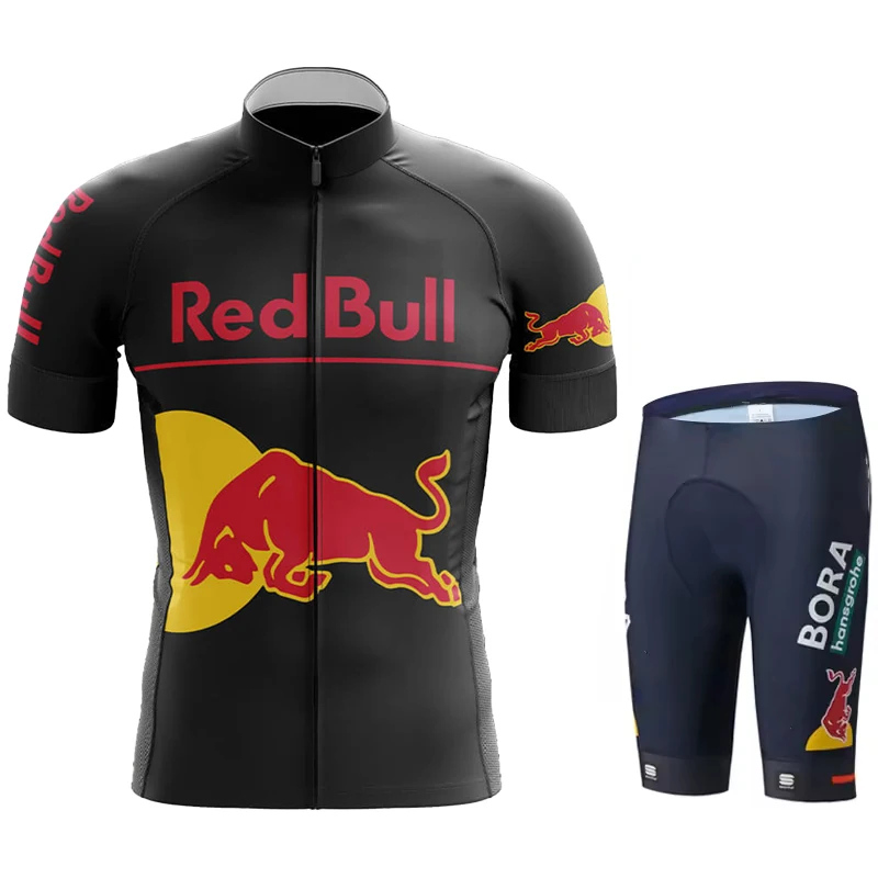 Mtb Shorts Red Bull Cycling Jersey Men Set Man 2024 Summer Triatlon Road Bike Uniform Outfit Men's Pants Gel Clothing Clothes