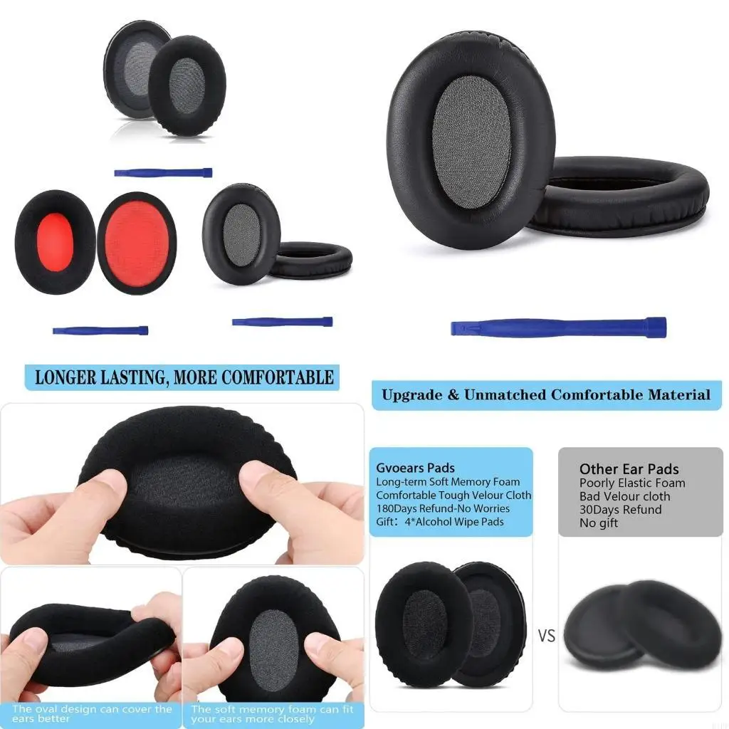 Oreillettes E1PF pour casque Cloud2, oreillettes en flanelle maille