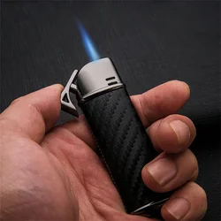 Windproof Jet Flame Gas Lighter Butane Metal Straight Torch Lighter Creative Petrol Lighter Gadgets For Men Cigarette Lighters