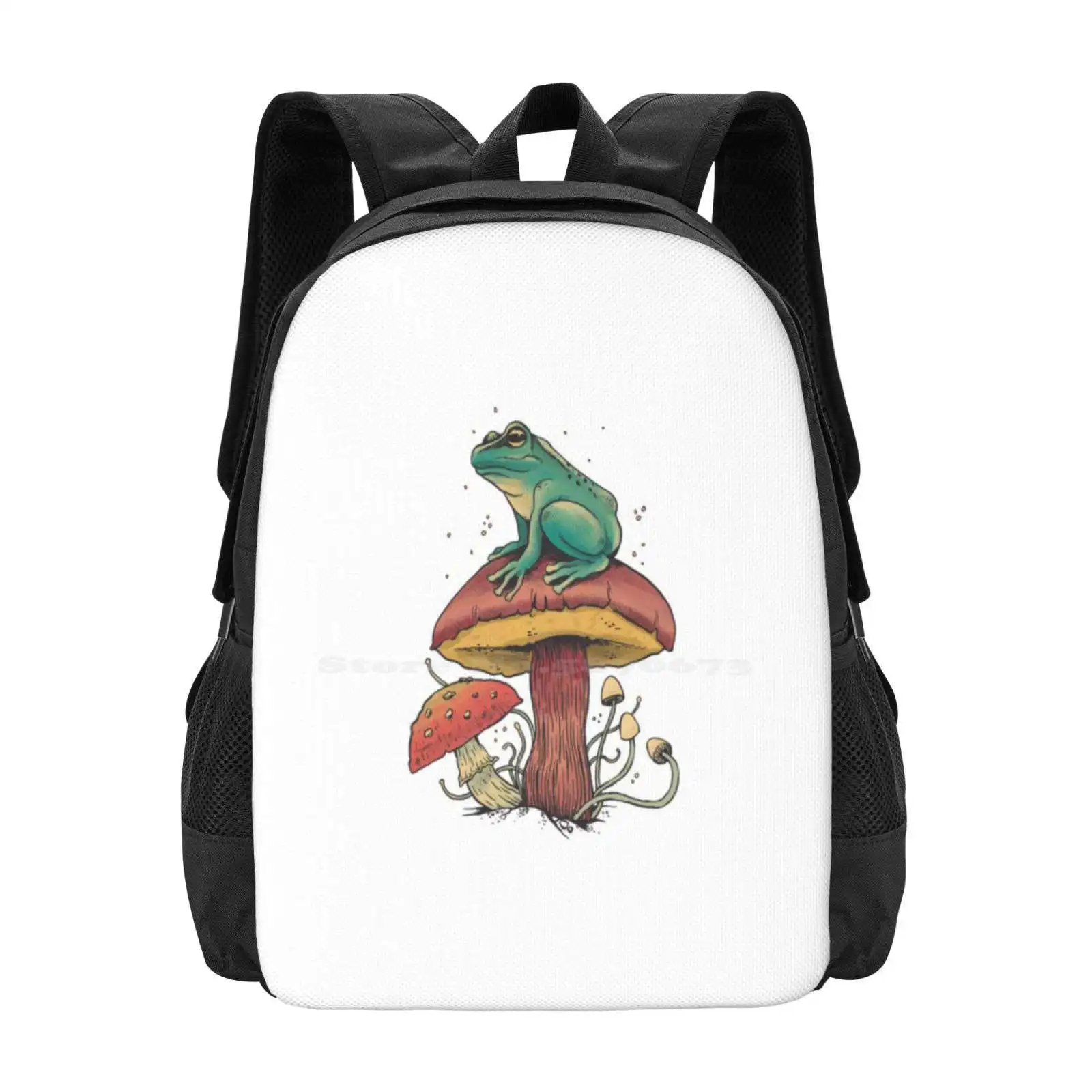 Frog Over Mushroom, Frog Tote Bag, Cottage Core, Mushroom Bag, Frog Bag, Canvass Tote Bag, Eco Friendly, Birthday Present,