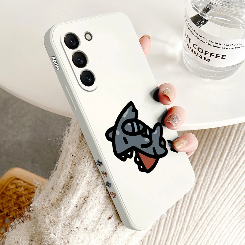 S 23 Adorable Shark Silicone Phone Case For Samsung S21 S22 S20FE S21FE S22Ultra S23FE S23Ultra S23 S23Plus S24Plus Cover