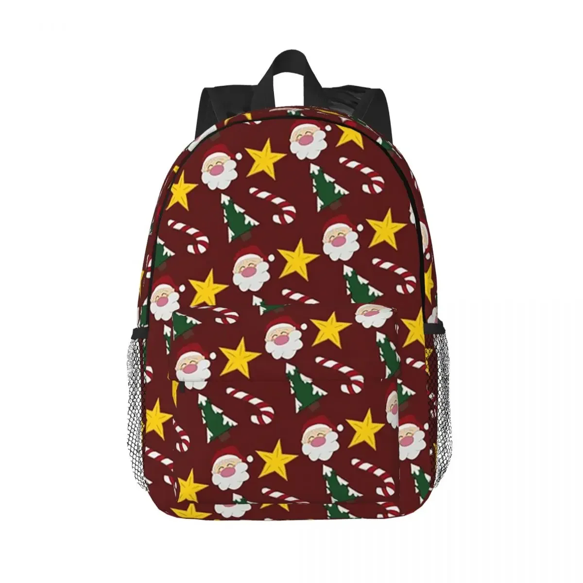 

Christmas Candy Cane Pattern Backpack Hot Sale Daypack Large Capacity Boys Girls BookBag Shoulder Bags for Men Women School Bag