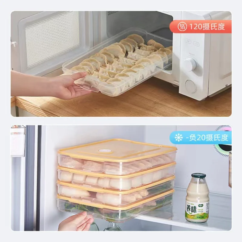 

Refrigerator Food Storage Dumplings Storage Box Dumplings Frozen 1-4 Layers Frozen Quick Frozen Dumplings Box Crispy Food