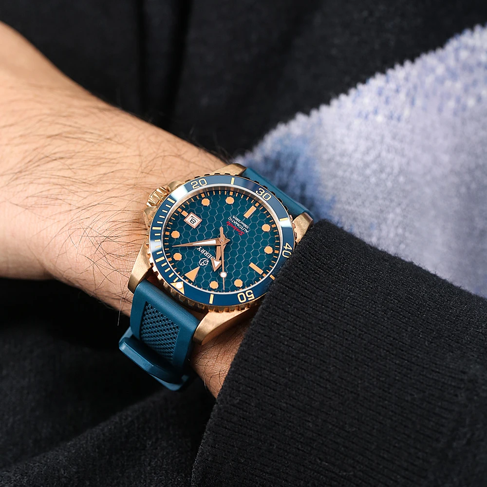 Orologio Automatico Uomo BODERRY | Cassa In Bronzo CuSn8 | Vetro Zaffiro | 100m Impermeabile - 5