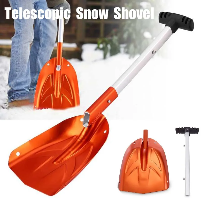 

Detachable Telescopic Winter Snow Ice Shovel Portable Aluminium Alloy Collapsible Snow Shovel Outdoor Courtyard Cleaning Tool