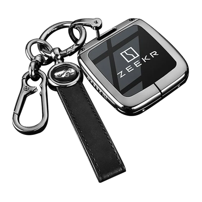 Zinc Alloy Car Key Case fob for ZEEKR 001 001FR 7X MIX 007 X 009 Remote Decoration Cover Shell Keychain Ring Holder Accessories