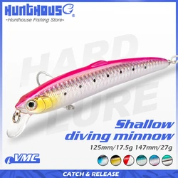 Hunthouse Saruna Minnow 90125147mm señuelo flotante Wobbler cebo Jerkabit señuelo para pesca lubina Minnow cebo
