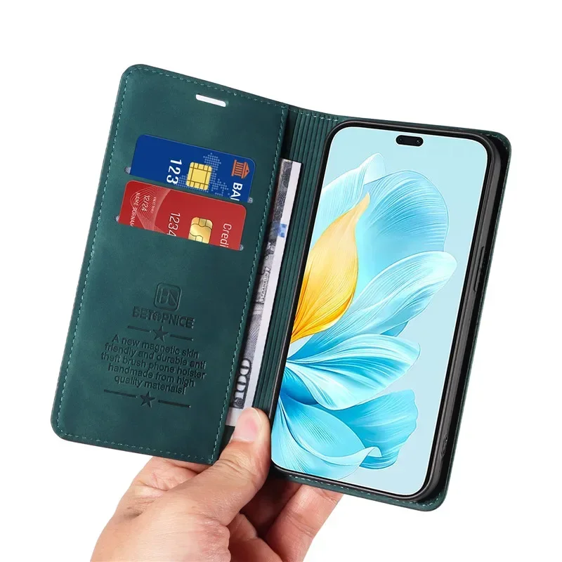 Anti-thef Phone Case For Huawei Honor 200 Pro 90 Smart 70 50 Honor90 Honor200 Lite Wallet Flip Card Holder Coque Leather Cover