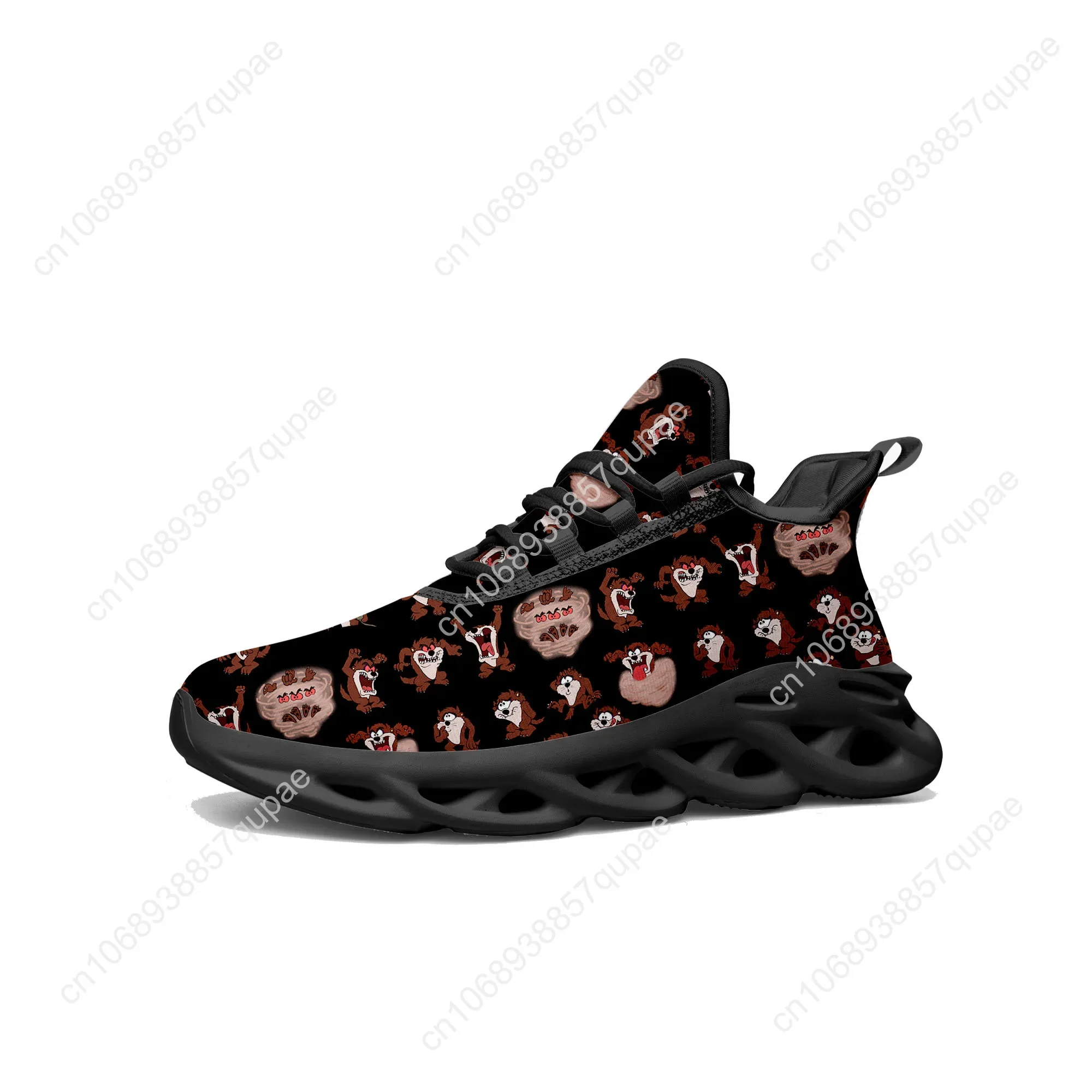 Tazmanian Devil Cartoon Anime Flats Sneakers Womens Sports Run Shoes High Quality Sneaker Lace Up Mesh Footwear Custom Shoe