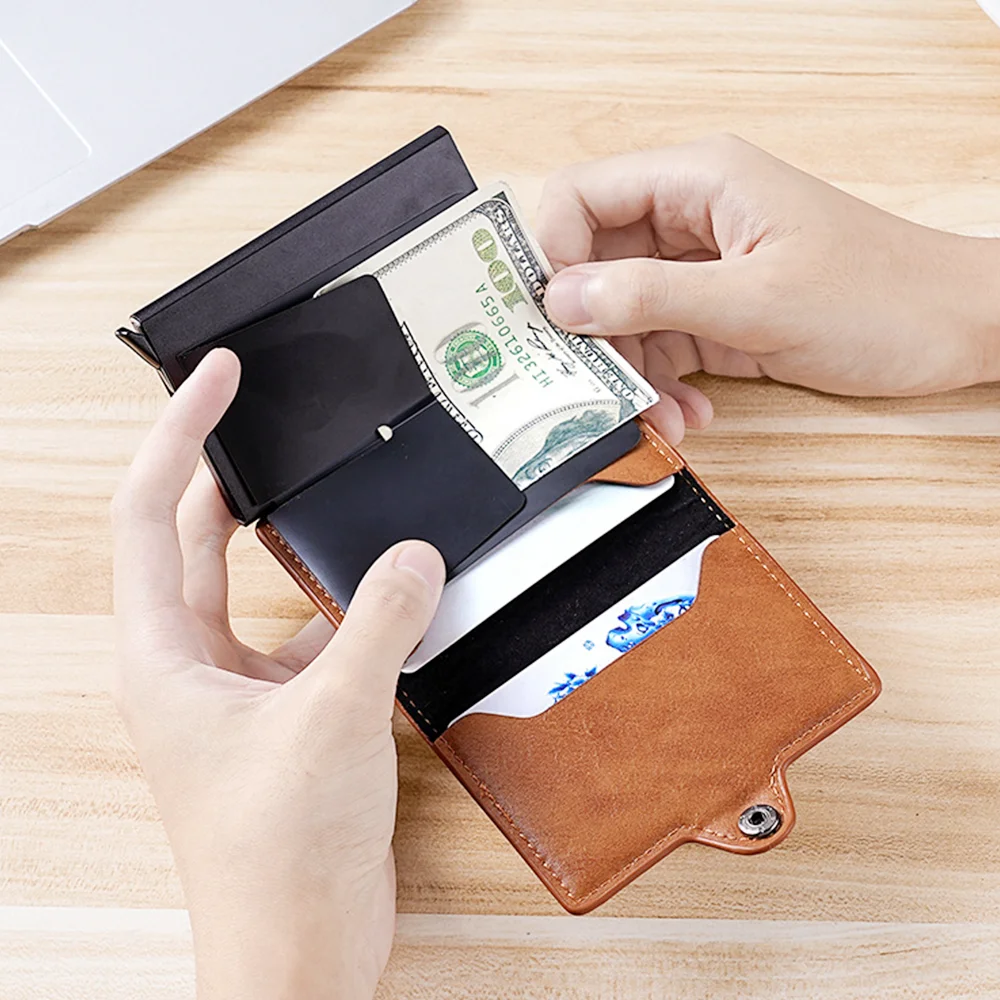 Herren Slim Wallet RFID-geschützte Geldbörse Kartenhalter – Detail 4