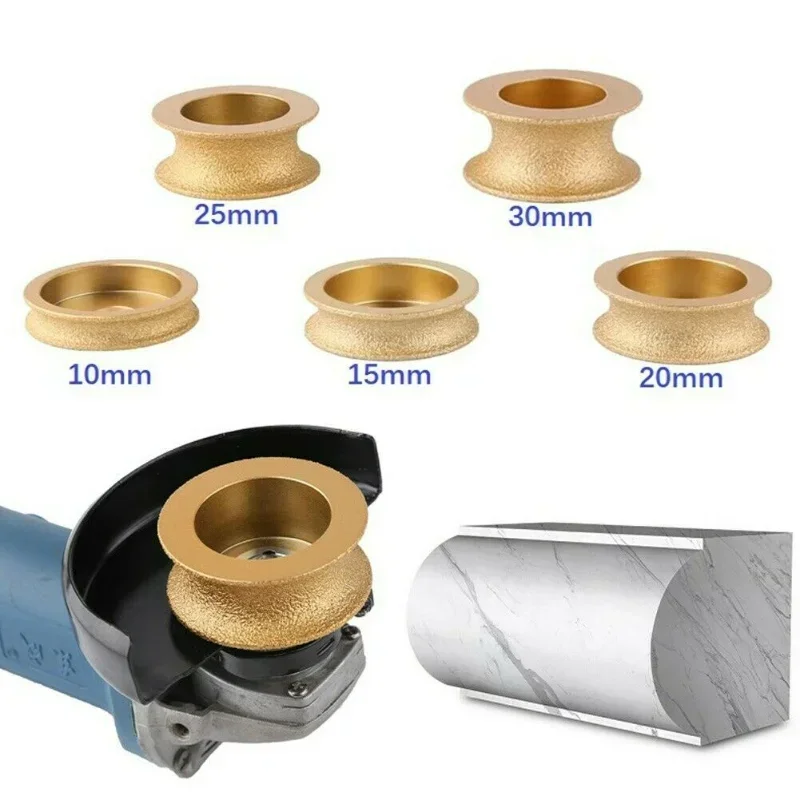 75mm/3inch Round Dry Vacuum Brazed Diamond Grinding Wheel Demi Bullnose Edge For Angle Grinder Diamond Disc Abrasive Wheel Tools