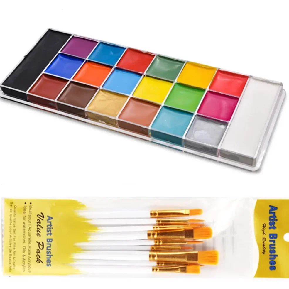 

20Colors OIL SAFE kids face body paint Party Fancy Body Art Make up Beauty MakeupTool kit wholesale pintura corporal