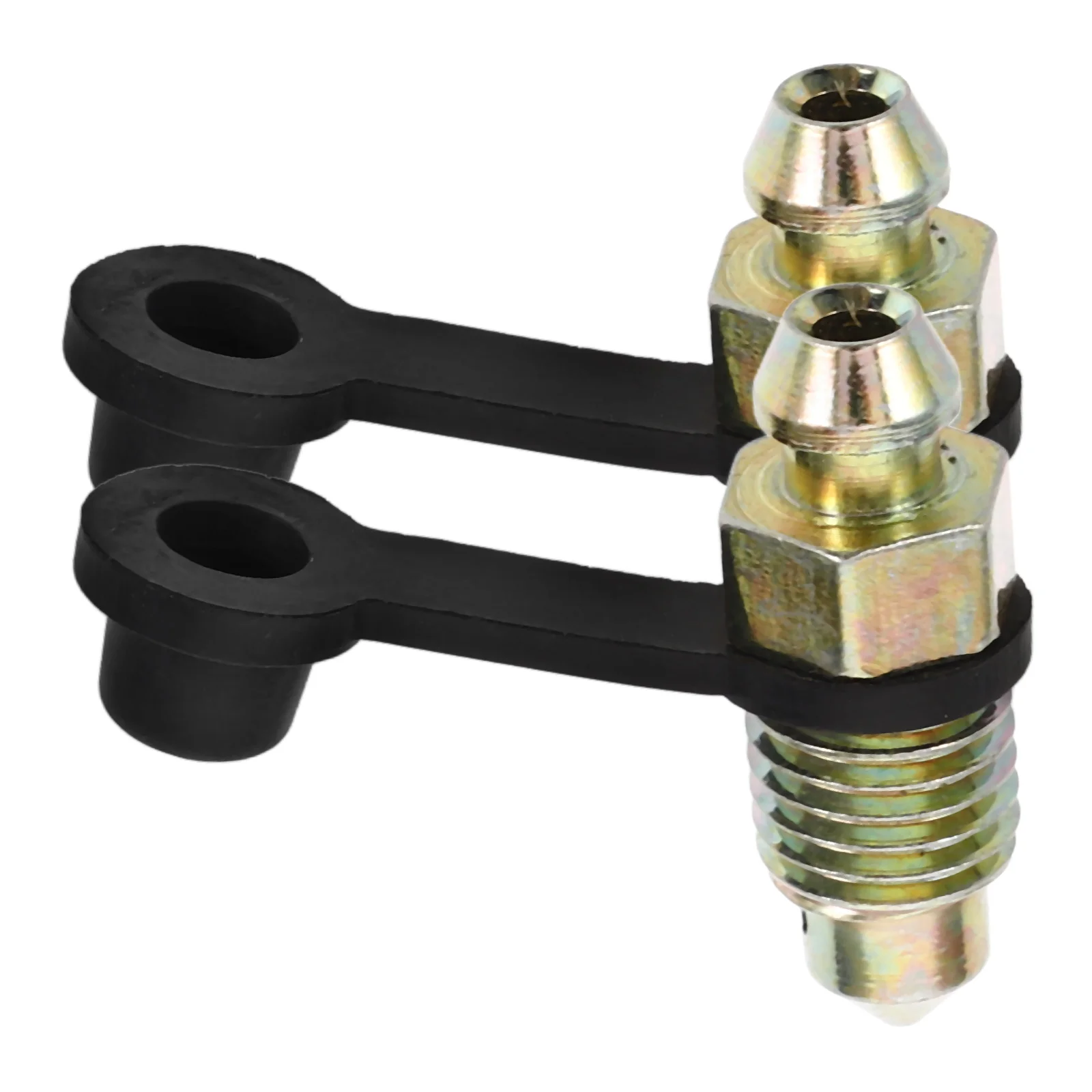 

2pcs Motorcycle Disc Brake Bleeder Screws with Caps M10 Size for Oil Drain Nipple Steel Adapter Valve Classic Color Long Lasting