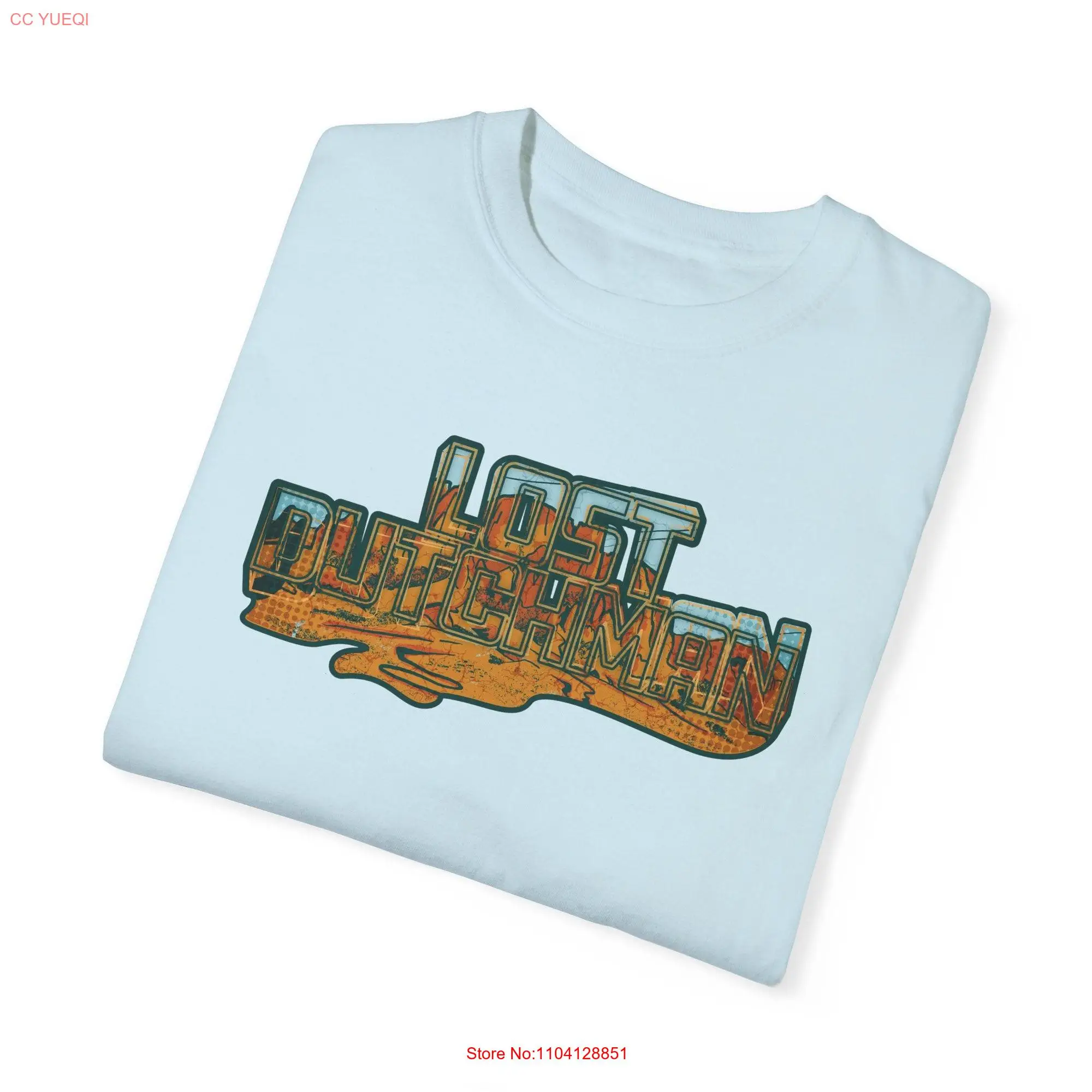 Typographic Lost Dutchman T shirt long or short sleeves