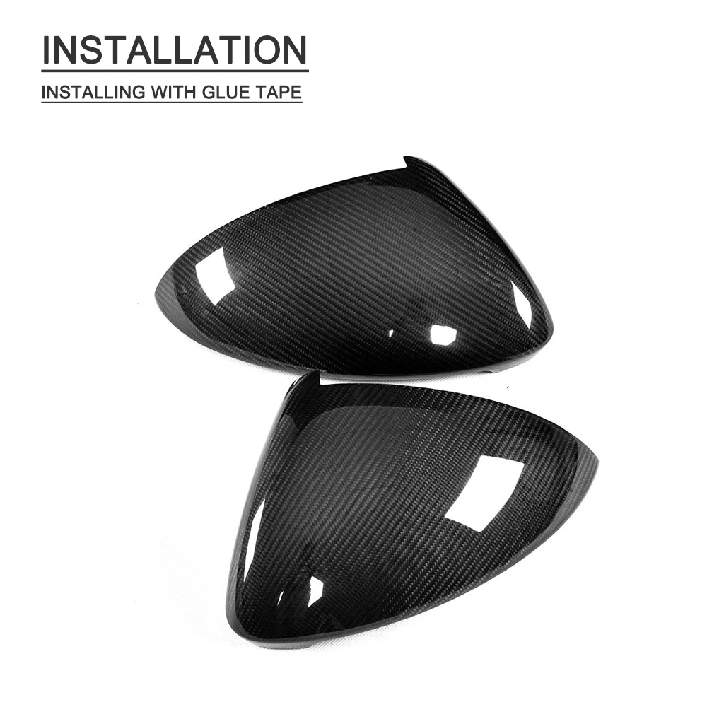 Carbon Fiber Car Rear View Mirror Covers Caps For Porsche Cayenne 2018 Car Side Mirror Caps Covers Add On Style