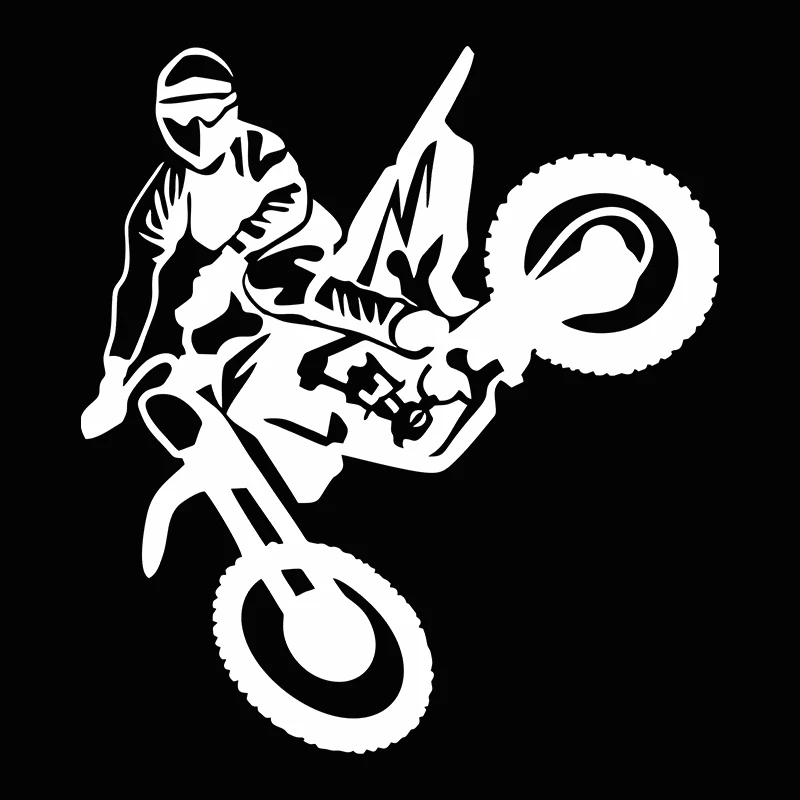 15.6x14.1CM Motocross Car Stickers Vinyl Reflective Car Styling Decals Black / Lase
