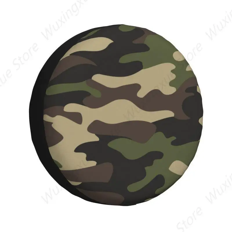 Custom Green Brown Military Camouflage Spare Tire Cover for Honda CRV Army Jungle Camo 4WD 4x4 SUV Car Wheel Protectors