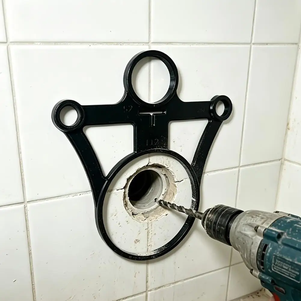 Toilet Installation Positioning Template 3D Printed PLA Durable Pipe Locator Accurate Bolt Spacing Bathroom Remodeling Tool