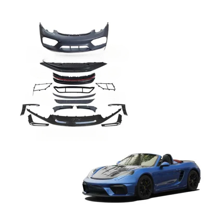 

Dry Carbon Fiber Front Bumper Assembly Fit 718 981 Cayman Boxster