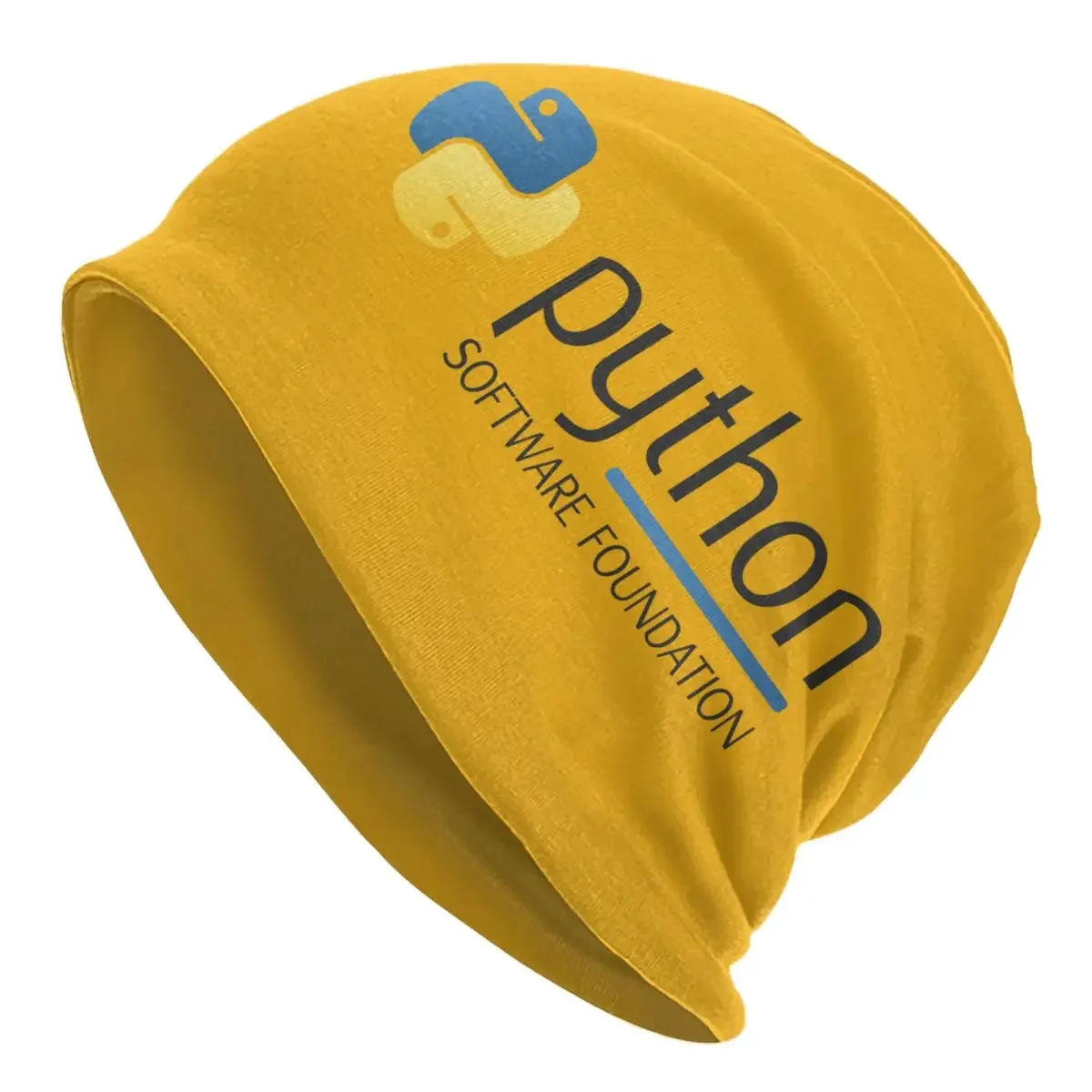 Python Programming Logo Skullies Beanies Caps Unisex Winter Knitting Hat Programmer  Developer Bonnet Hats Outdoor Ski Cap