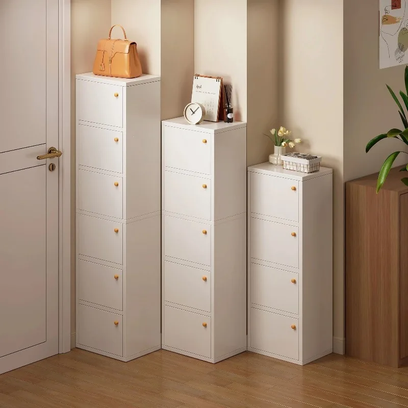 Shoe cabinet small narrow door household indoor storage cabinet integrated against the wall 2025 new outer corridor simple dust