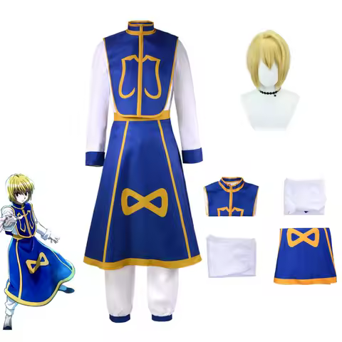 Anime Manga Hunter X Hunter Cosplay Kurapika Costume Wig Anime Uniforms Halloween Party Outfits