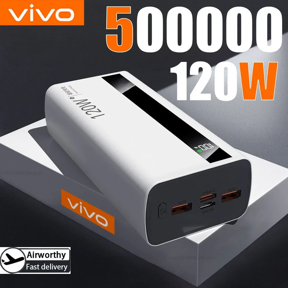 

VIVO 200000 мАч 120 Вт Power Bank большой емкости сверхбыстрая зарядка Power Bank портативное зарядное устройство для iPhone Samsung Huawei