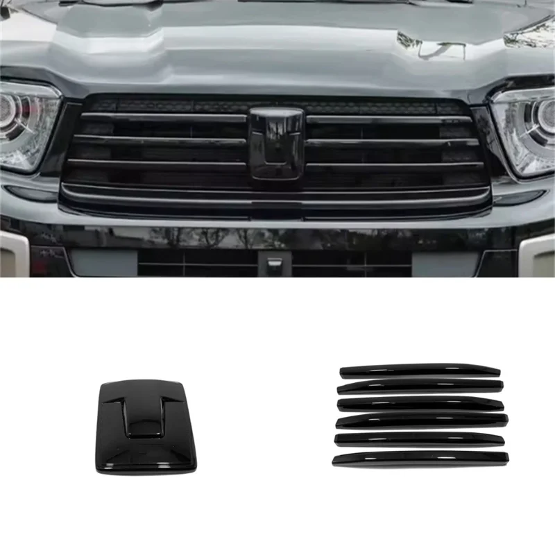 Black Colour For Great Wall Tank 700 2024 2025 Exterior Accessories Automotive grille decorative strip car logo cover trim