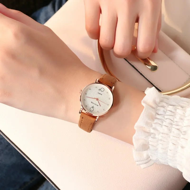 UTHAI BK14 Повседневные и модные женские часы, кварцевые часы со стразами, минималистичные подарочные часы для женщин