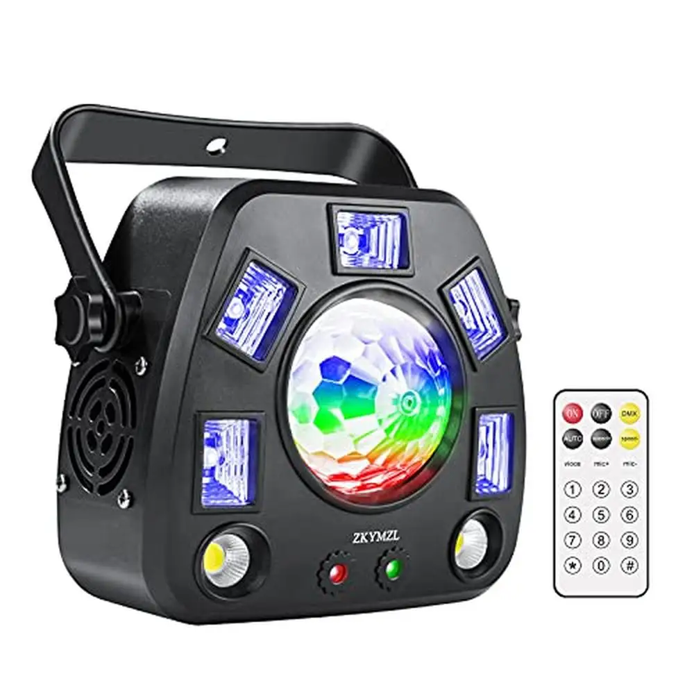 LED RGBW/UV 4 in 1  Ball Strobe Light DMX Remote Control Sound Party Stage Lighting Disco Club Bar Wedding Ballroom