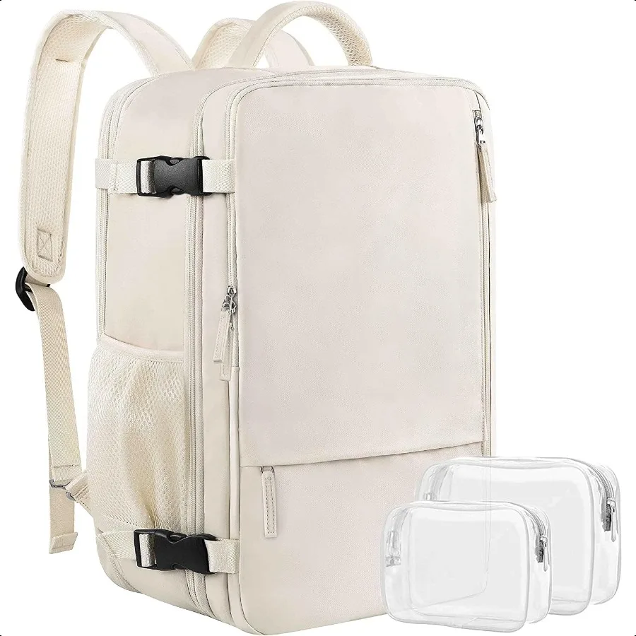 

Travel Backpack for Women 40L 17 Inch Beige Backpack