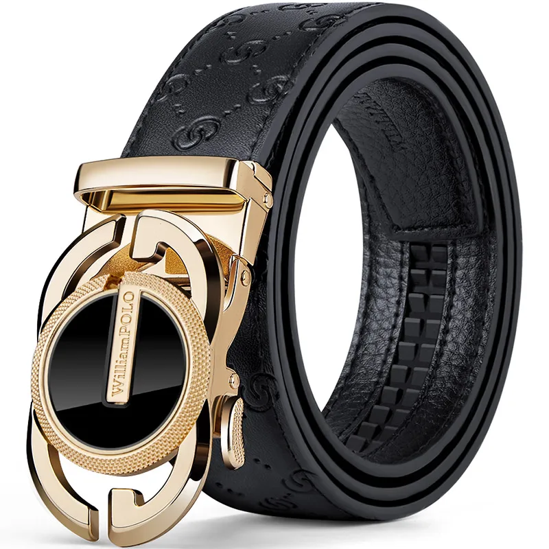 Men's automatic buckle fashion belt high-end business belt personalized jeans belt