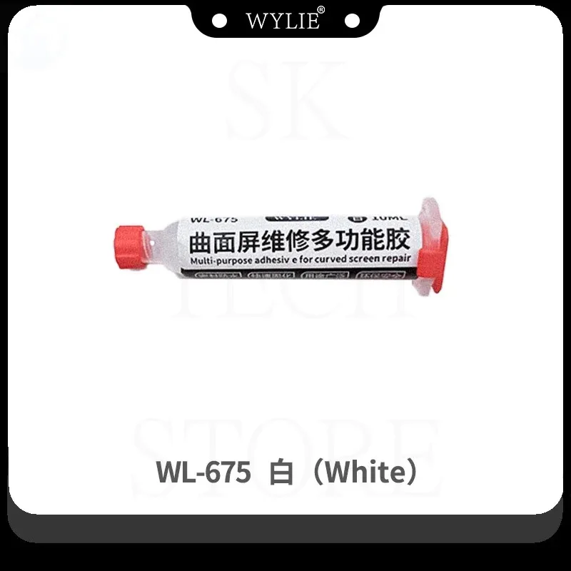 WYLIE WL-675 10ml Screen bracket bonding black and white glue Soporte de pantalla For Curved Screen Repair