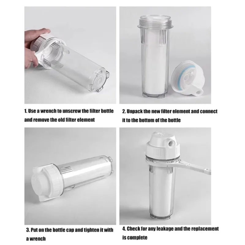 B90B-Water Filter Replacement Bottle Cartridge 10Inch Clear For Kitchen Depurators Accessories Pre Filter Housing view 3