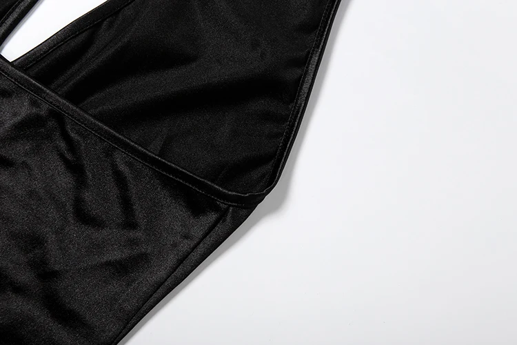 Kliou Sexy Rückenfreier Playsuit für Damen, Neckholder, V-Ausschnitt, Ärmellos, Figurbetont, Pfirsichfarben, Hüftbetonter Hot Girl Stil, Mitternachtsclub-Party, Modischer Romper – Detail 8