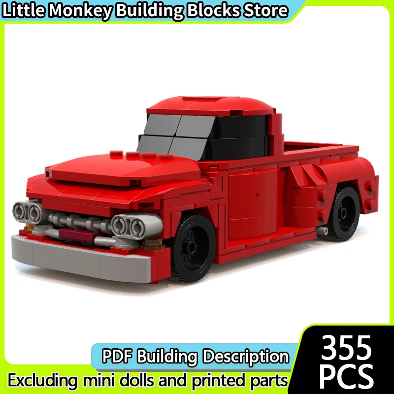 

Speed Racing Car Model MOC Building Bricks Classic Retro Pickup Truck Modular Technology Children Holiday Gift Assemble Toy Suit