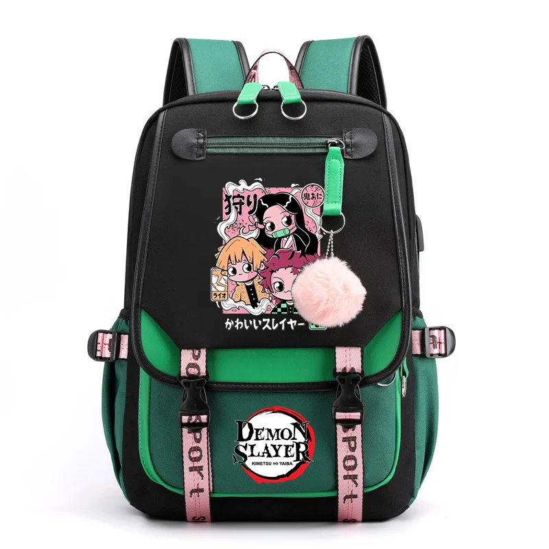 Zaino Harajuku hot cartoon anime nuova moda per uomini e donne zaino cool da strada all'aperto zaini USB di grande capacità