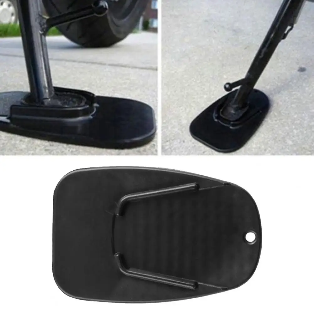 Motorcycle Stand Pad Black Non-slip Side Stand Pad Universal Anti-scratch Kickstand Base Plate