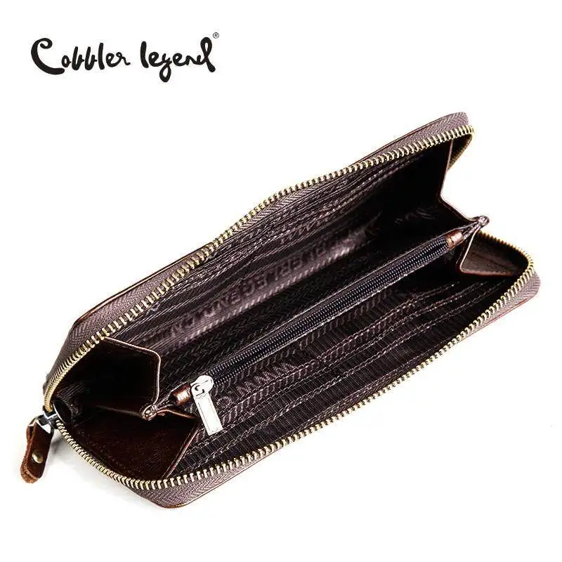 Cobbler Legend New Retro Trend Women\'s Wallets For Lady Genuine Leather Thin Clutch Wallet For Girls Long Coin Card Purses