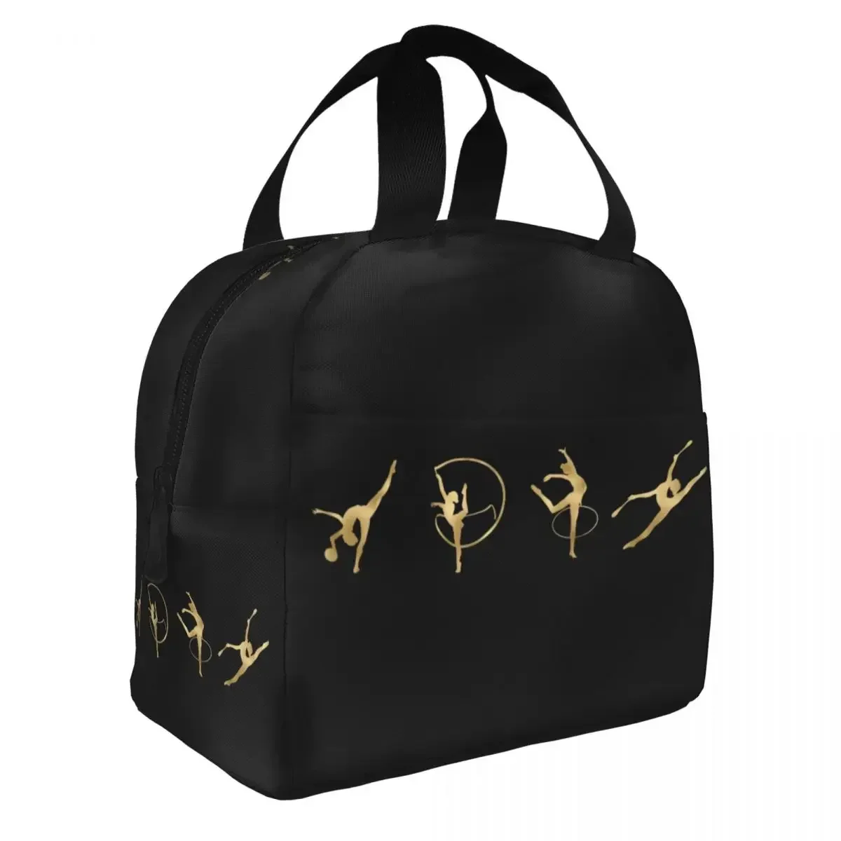 Custom Bag Custom Custom Rhythmic Gymnastics Gold LIne Thermal Insulated Lunch Bag Women Portable Lunch Tote For School Multifun