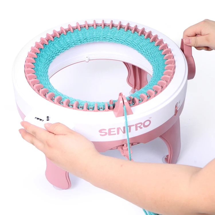 SNETRO 48-needle large hand cylinder knitting machine DIY wool hat scarf socks to cultivate children's hands-on ability