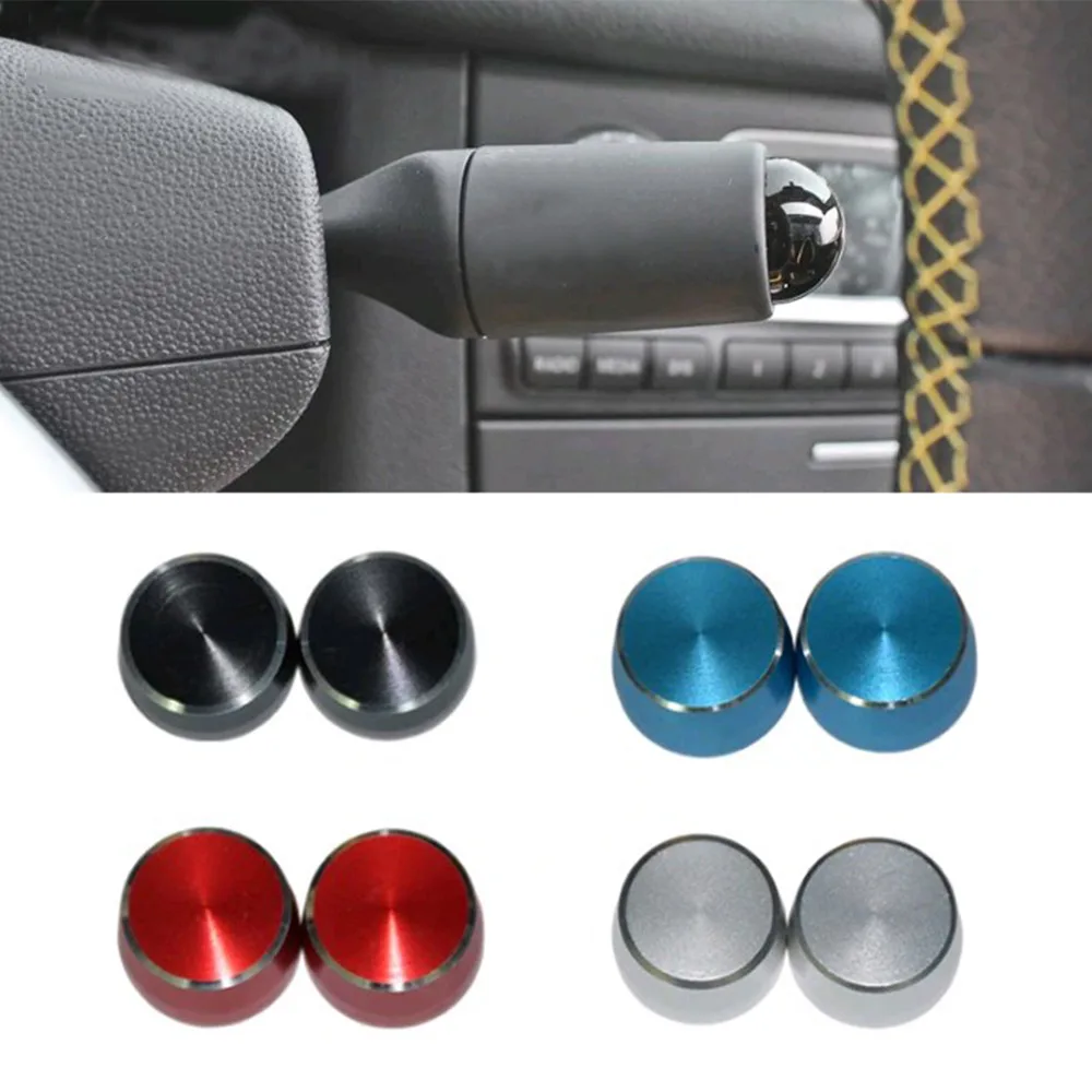 2Pcs Car Wiper Gear Decorative Cap Dial Lamp Switch Cover Cap Car Styling Accessories for Benz Smart Fortwo 451 2009-2014