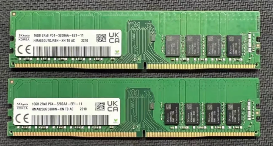 SK Hynix DDR4 8GB 16GB 32GB 2133P 2400T 2666V 2933Y 3200AA PC4  2Rx8 Pure ECC UDIMM RAM workstation Unbuffered Server memory