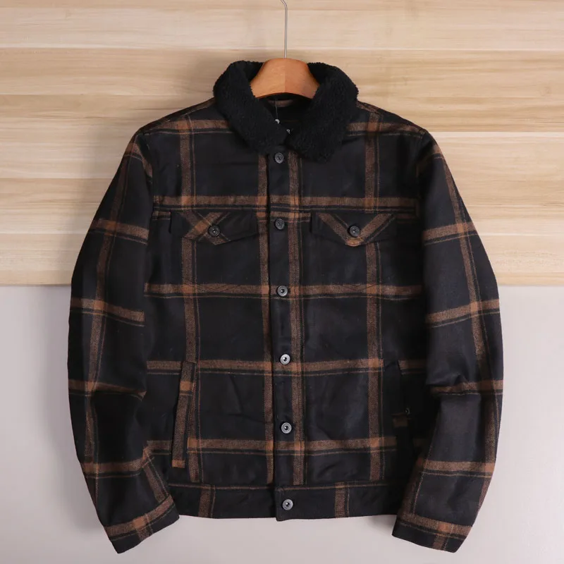 

Australian Heavyweight Thiened Lamb Velvet Warm Autumn Winter Men's Retro Casual Workwear Cheered Woolen Coat Jaet