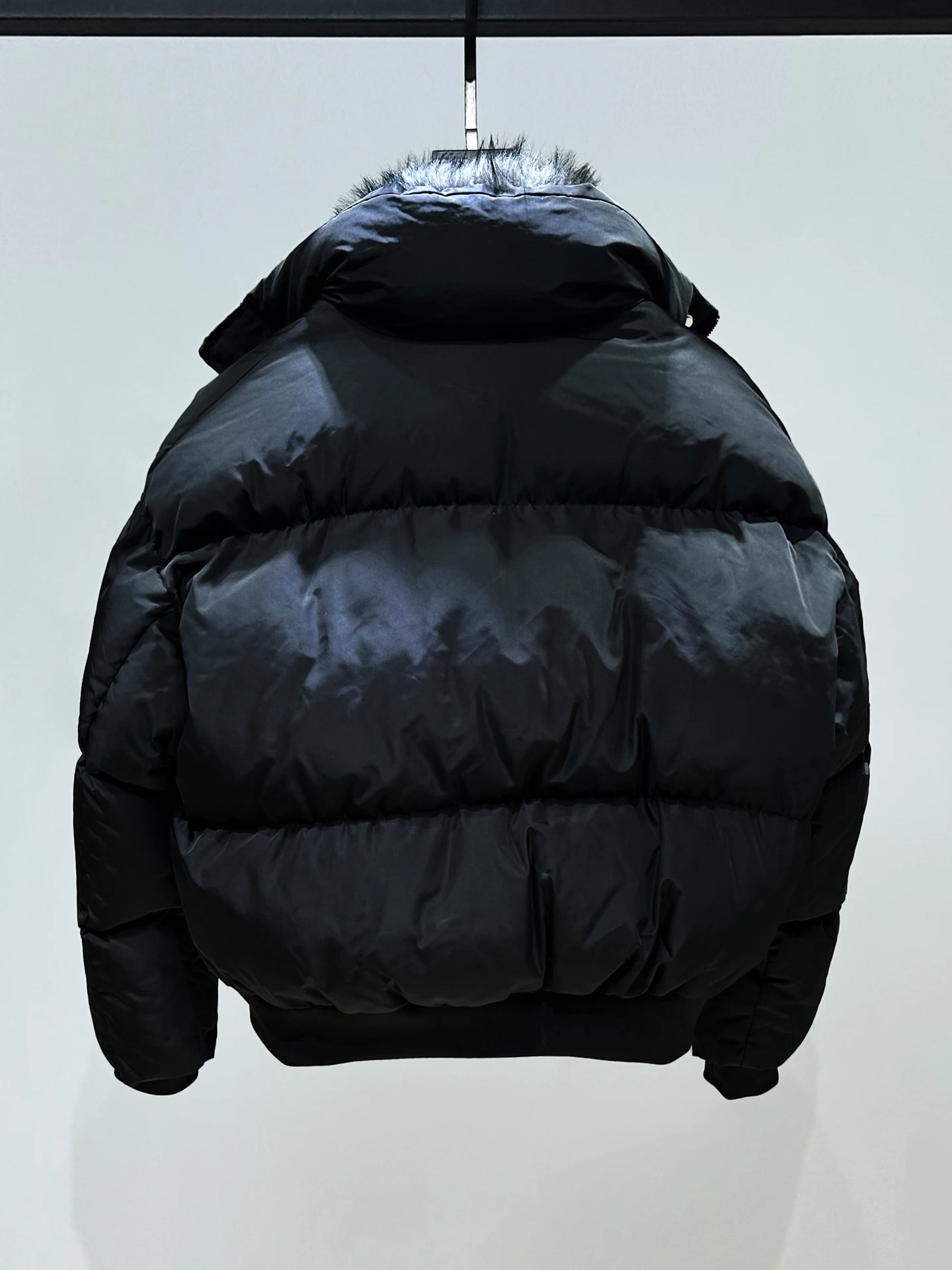 Fashion Men's Black Short Puffer Jacket Plush Patchwork Double Zipper Loose Casual Thickened Warm Winter Mens Jackets Coats