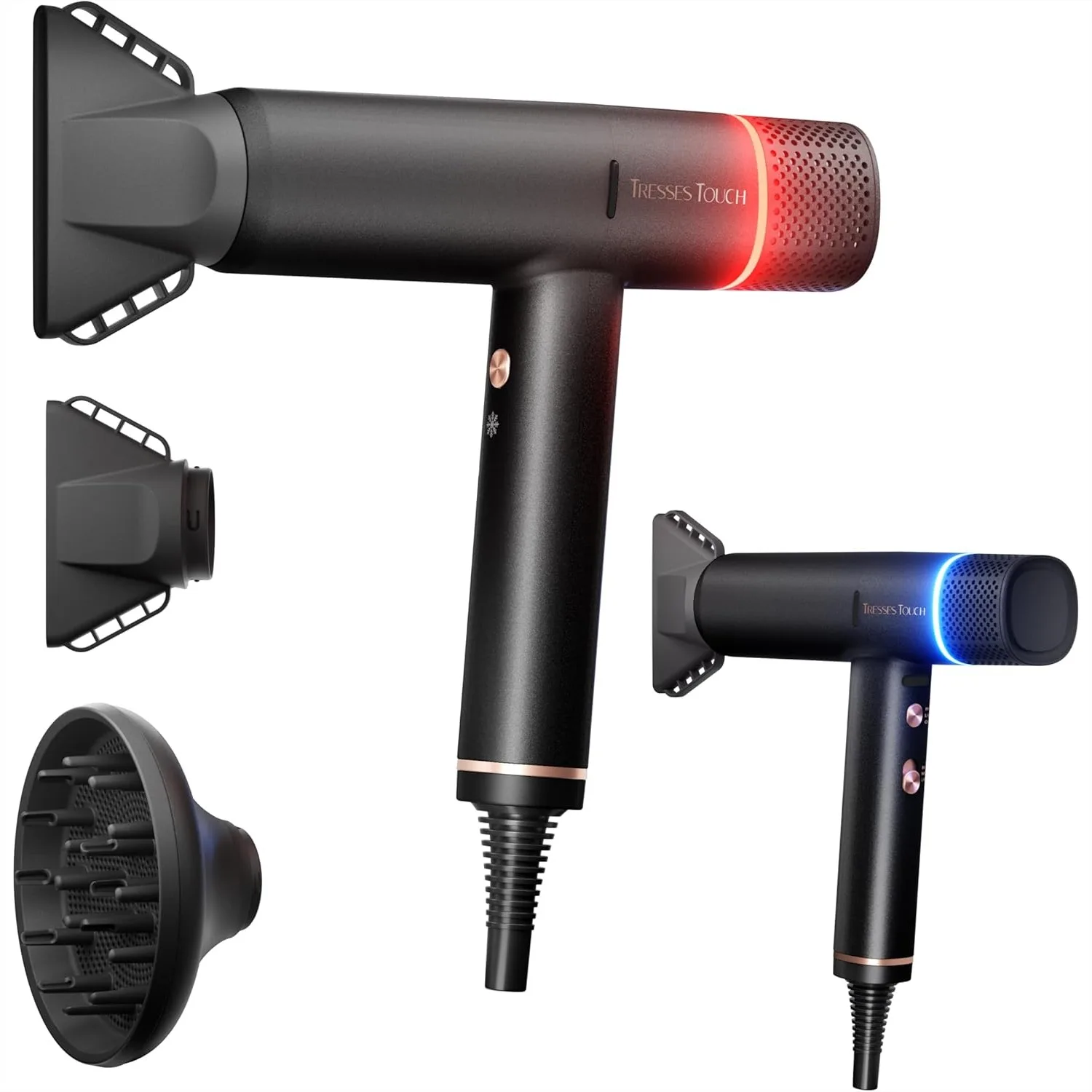 

Professional Ionic Hair Dryer with Diffuser, High-Speed Low Noise Blow Dryer, 1600W Motor for Fast Drying, Lightweight for