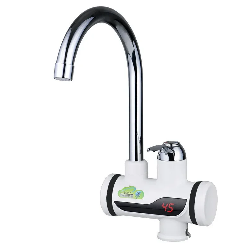 Tankless Water Heater Faucet with Temperature Display for Kitchen and Shower