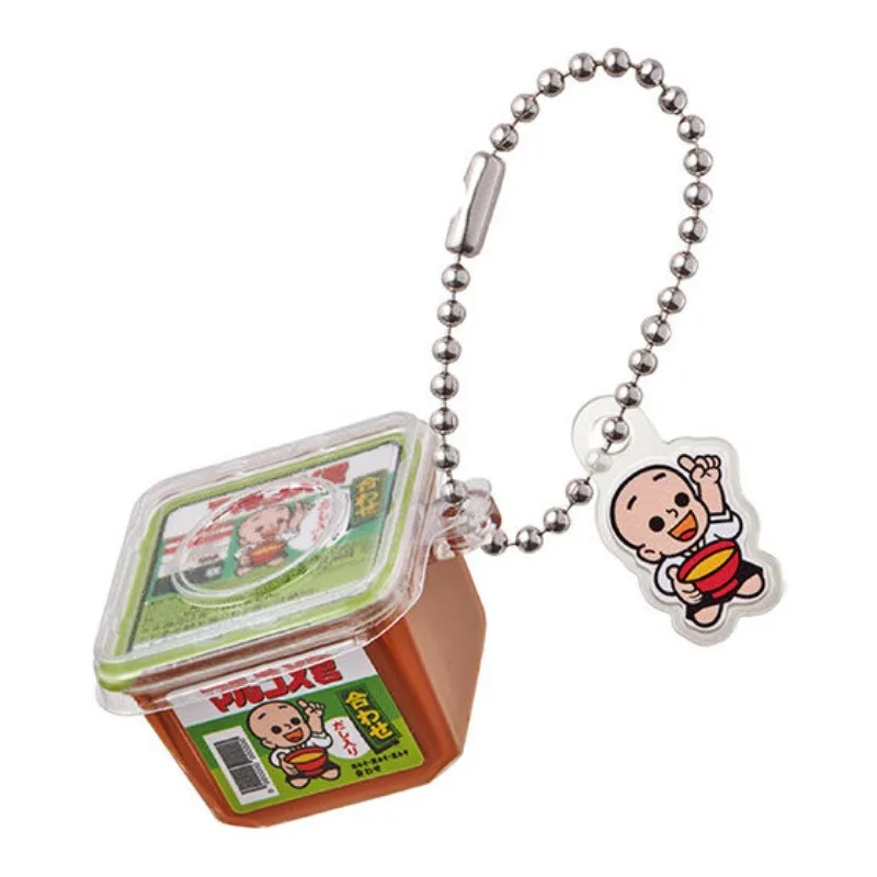 Bandai Japan Kawaii Gashapon Figuur Anime Beeldje Schattige Miniatuur Simulatie Eet Miso Soep Sleutelhanger Capsule Speelgoed Cadeau